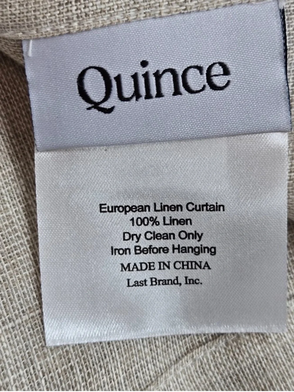 NWT QUINCE Set Of 4 48x96 European Linen Sheer Curtains Flax 9869